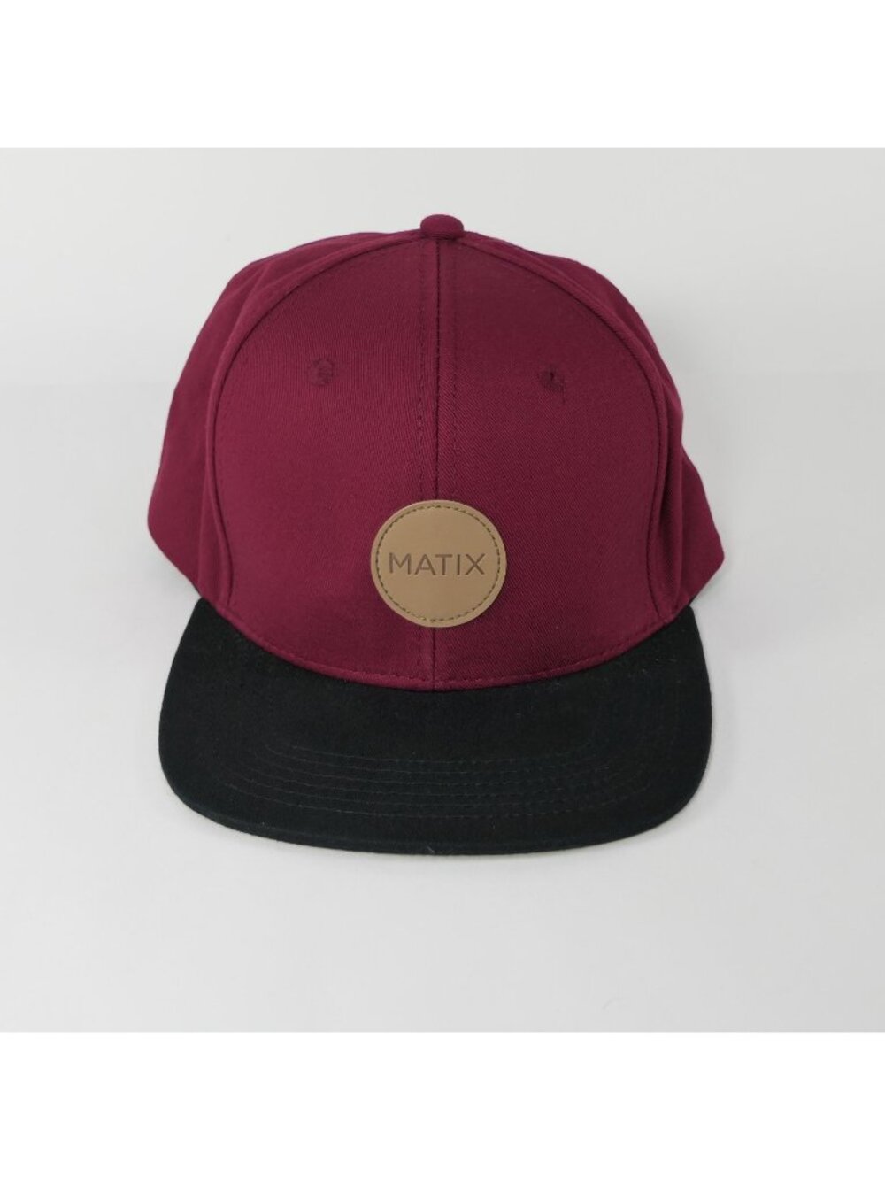 Matix Skateboard Surfing Snapback Two Tone Maroon Black Urban Camp Hat Cap